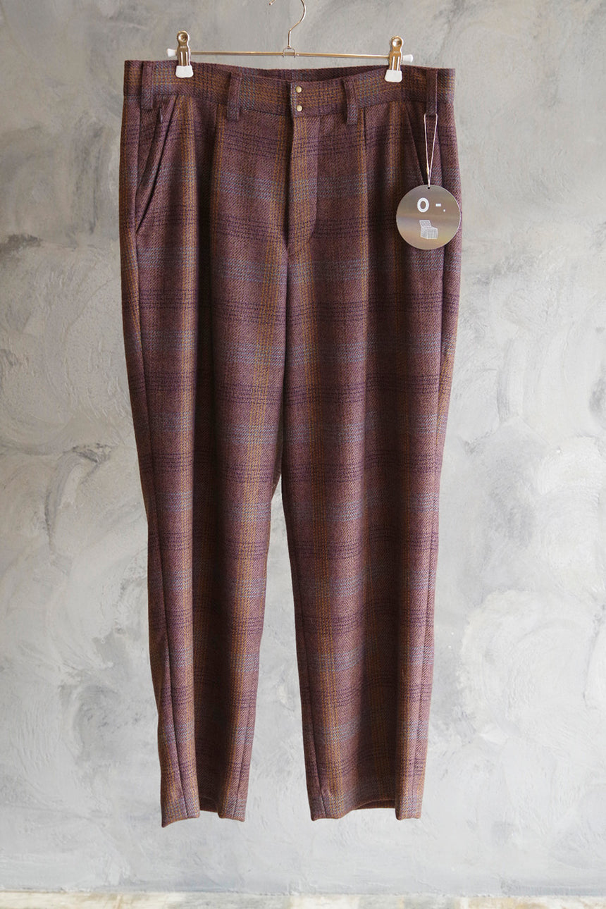 O- N.N.Z. TROUSERS W Brown Plaid